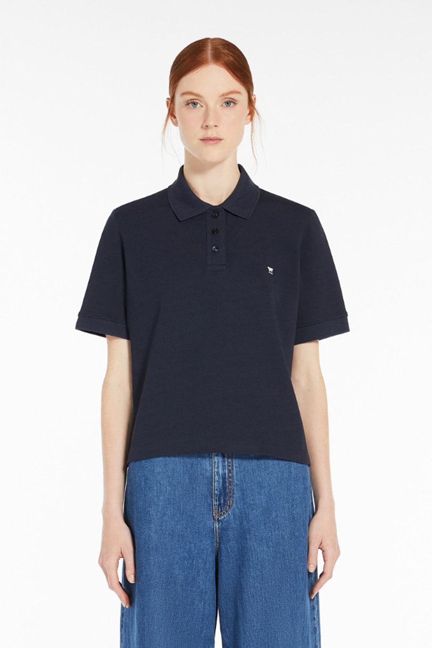 WEEKEND MAX MARA ネイビーシャツ Denim boxy shirt, navy | 