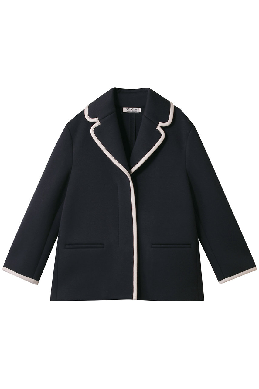 Max Mara 【'S Max Mara】ZIGRINO ジャージージャケット (ダークネイビー, M) マックスマーラ ELLE SHOP Max Mara 【'S Max Mara】ZIGRINO ジャージージャケット (ダークネイビー, M) マックスマーラ ELLE SHOP