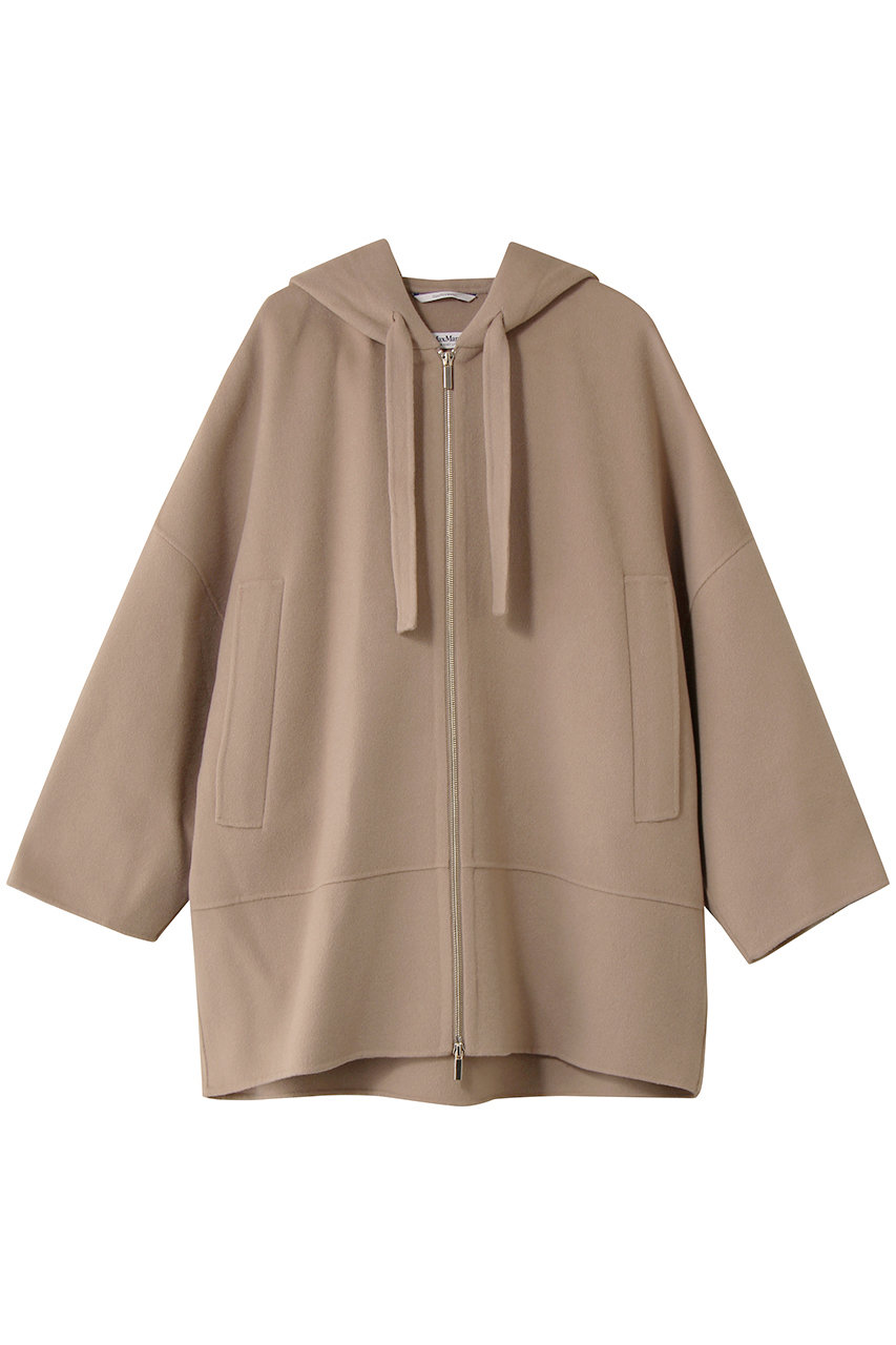 Max Mara 【'S Max Mara】LEILA Lana Vergine フーディージップ ショートコート (サンド, 38) マックスマーラ ELLE SHOP Max Mara 【'S Max Mara】LEILA Lana Vergine フーディージップ ショートコート (サンド, 38) マックスマーラ ELLE SHOP