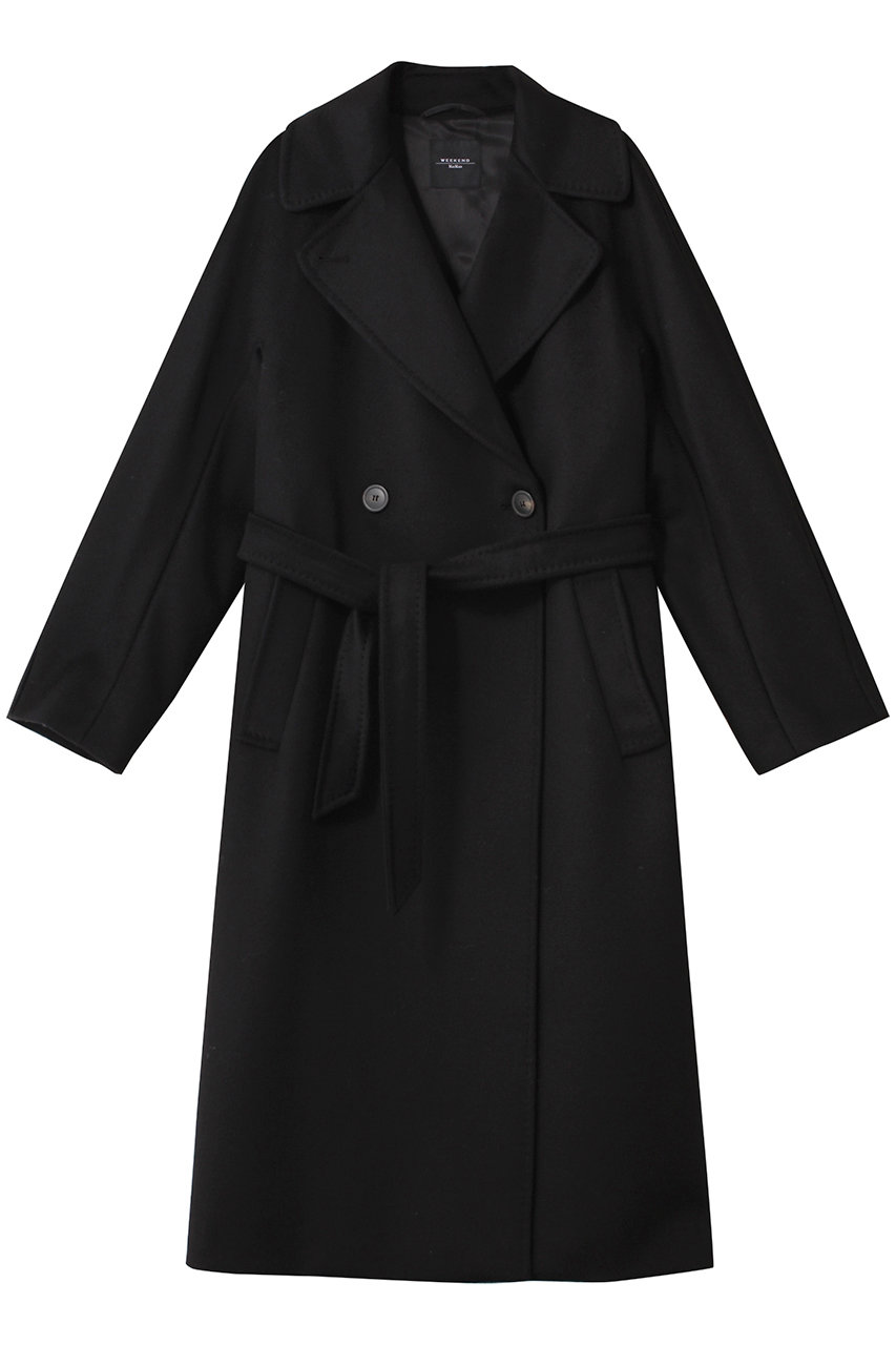 Max Mara 【Weekend Max Mara】RESINA Lana Vergine ロングコート (ブラック, 40) マックスマーラ ELLE SHOP Max Mara 【Weekend Max Mara】RESINA Lana Vergine ロングコート (ブラック, 40) マックスマーラ ELLE SHOP