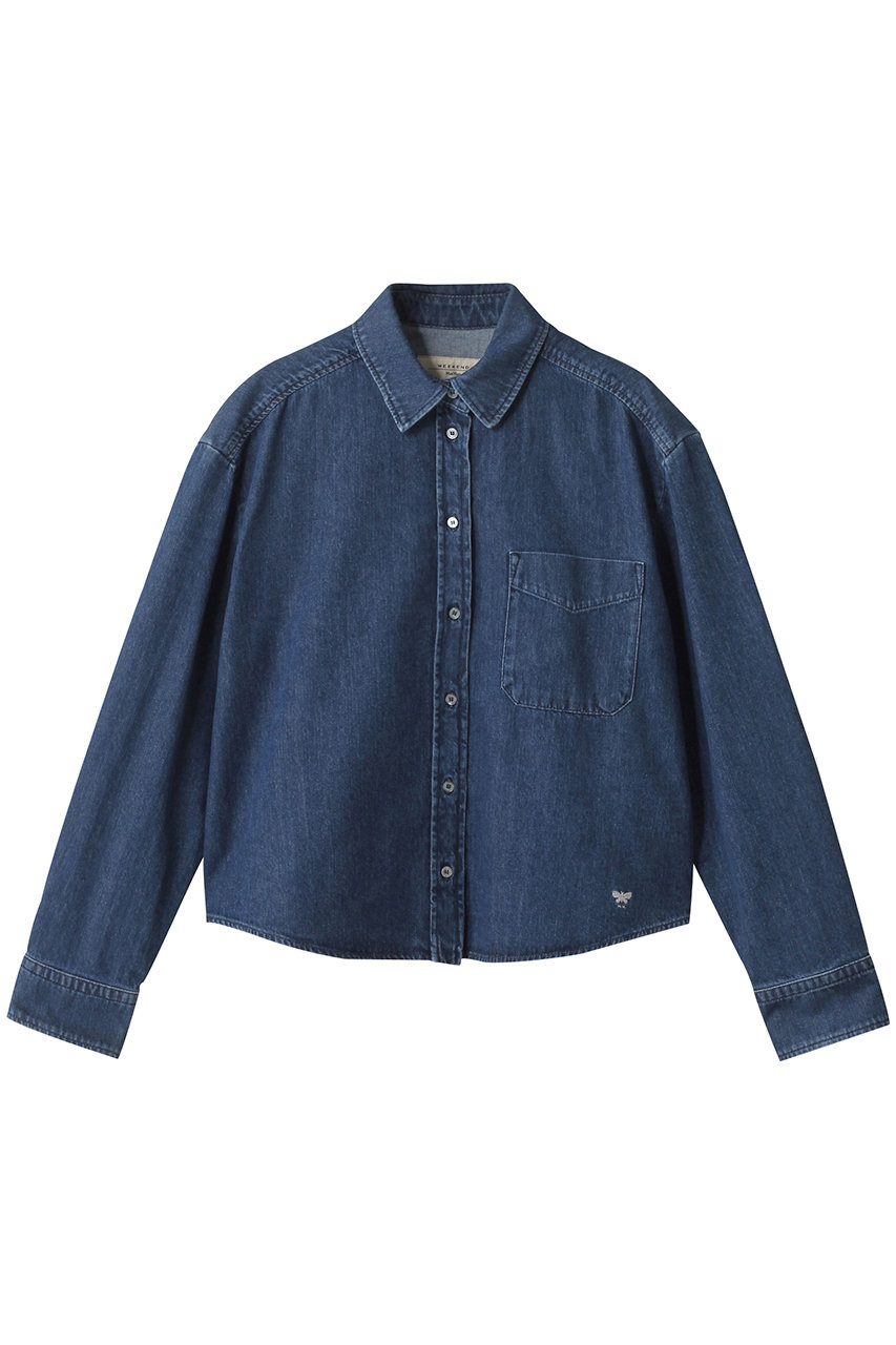 Max Mara 【Weekend Max Mara】OBBIA デニムシャツ (ネイビーミディアム, 38) マックスマーラ ELLE SHOP Max Mara 【Weekend Max Mara】OBBIA デニムシャツ (ネイビーミディアム, 38) マックスマーラ ELLE SHOP