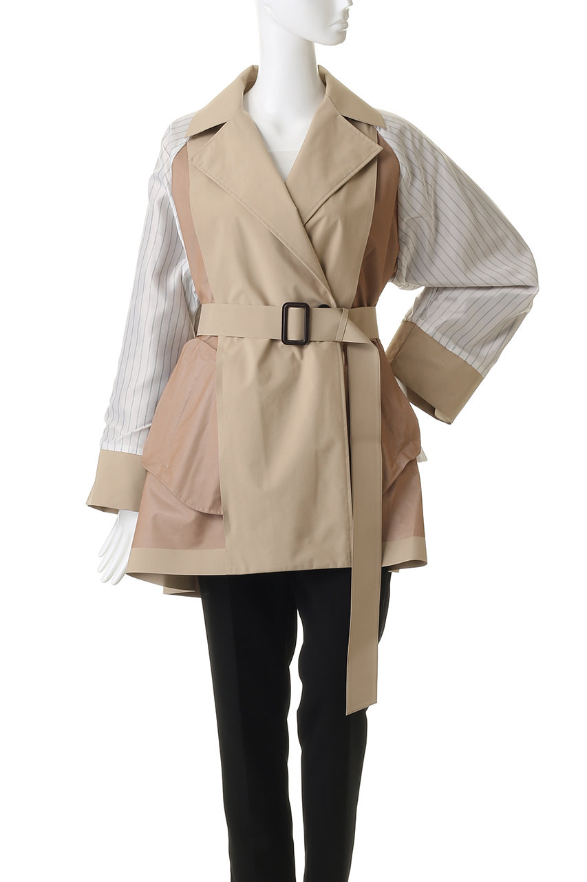 美品 MaxMara WEEKEND ショートトレンチコート ベルト ベージュ ◇Weekend Max Mara◇Biglia◇ショートトレンチコート◇ (Weekend Max
