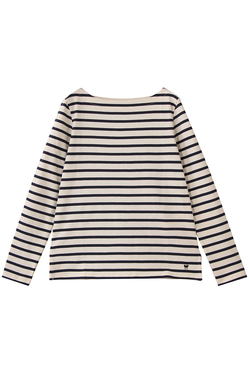 Max Mara 【Weekend Max Mara】ERASMO ボーダー ボートネックトップス (アイボリー, M) マックスマーラ ELLE SHOP