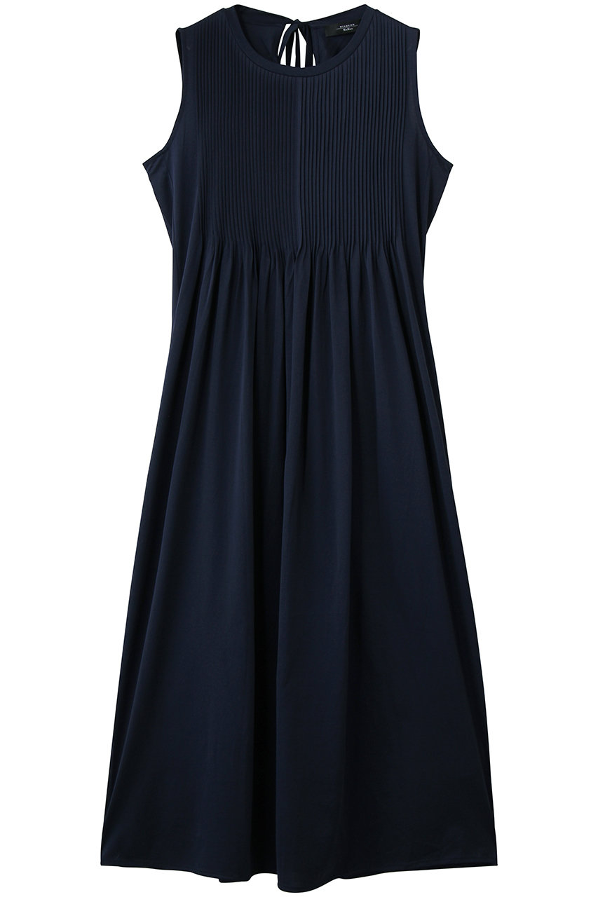 Max Mara 【Weekend Max Mara】RICORDO ギャザー ノースリーブドレス (ネイビー, M) マックスマーラ ELLE SHOP