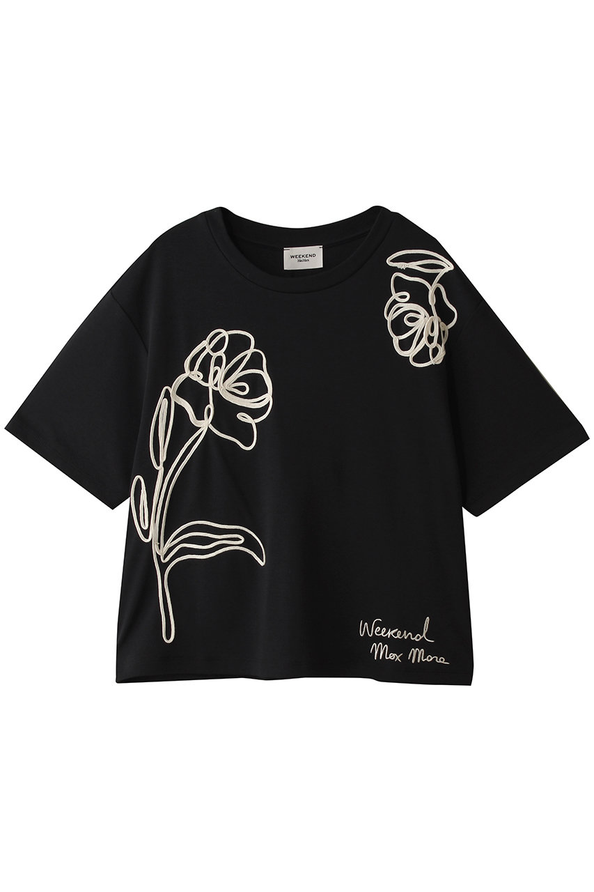 マックスマーラ/Max Maraの【Weekend Max Mara】SALA オーガニックコットン フラワーTシャツ(ブラックフラワー/2625976051600)