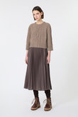 【Weekend Max Mara】CALCO ケーブルニット×プリーツスカート ドッキングワンピース