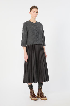 マックスマーラ/Max Maraの【Weekend Max Mara】CALCO ケーブルニット×プリーツスカート ドッキングワンピース(110500/110503)