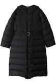 【Max Mara Studio】CANNETI マットポリエステル ベルト付き はっ水フーディーダウンコート