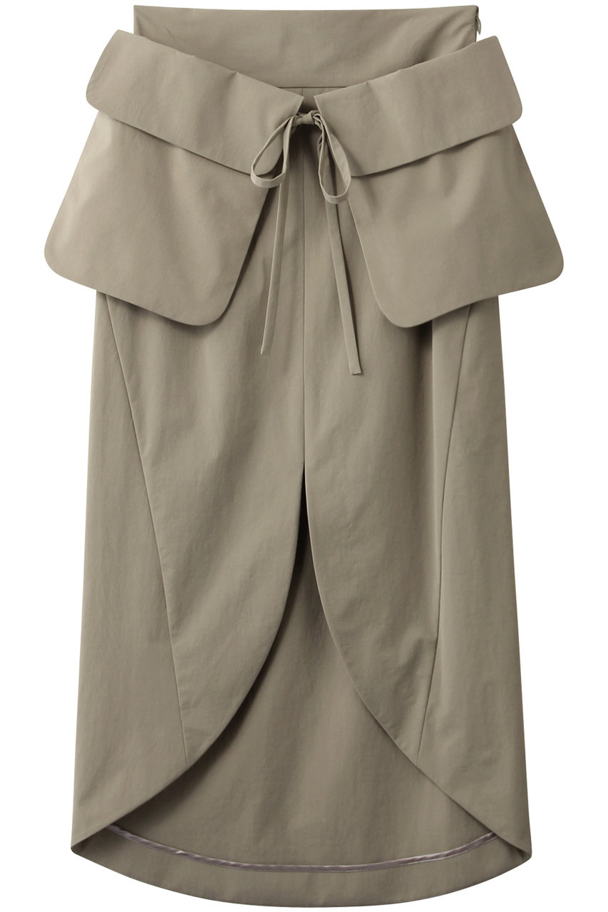SALE 【50%OFF】 BAUME ボーメ ベルトポケットラウンドヘムスカート トープ