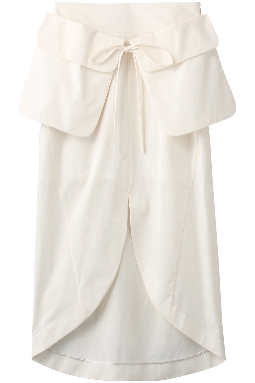 SALE 【50%OFF】 BAUME ボーメ ベルトポケットラウンドヘムスカート オフホワイト