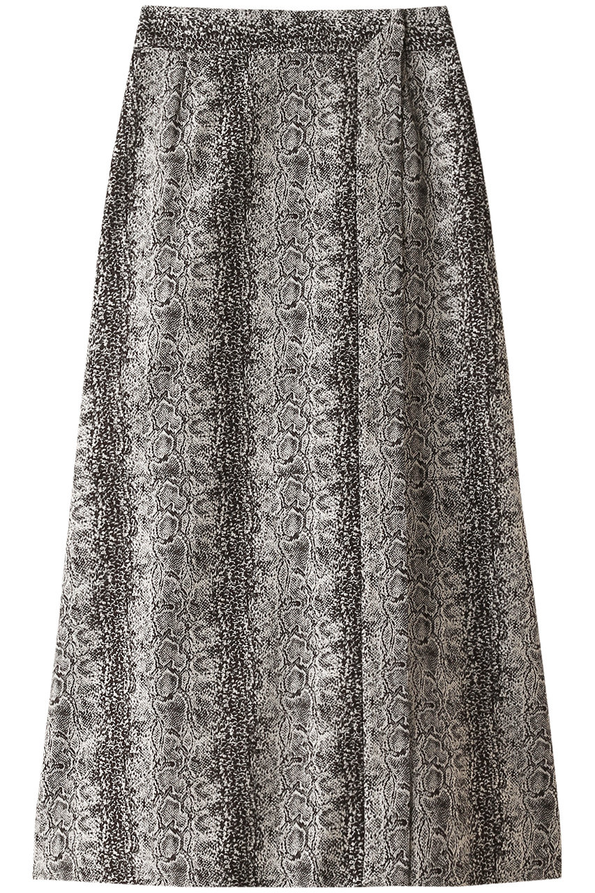SALE 【50%OFF】 BAUME ボーメ パイソンパネルラップスカート ブラック