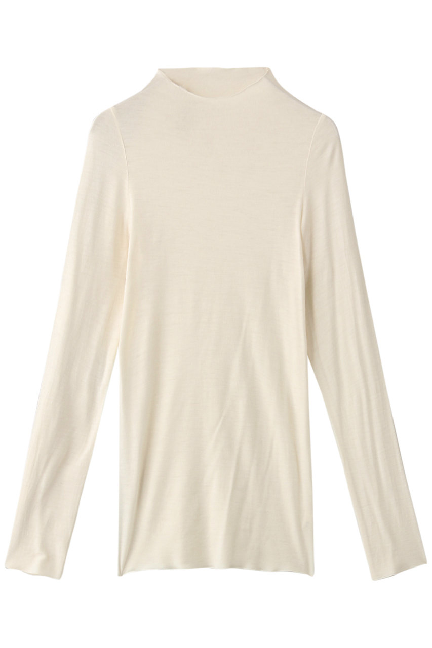SALE 【30%OFF】 BAUME ボーメ ウールハイネックジャージープルオーバー オフホワイト