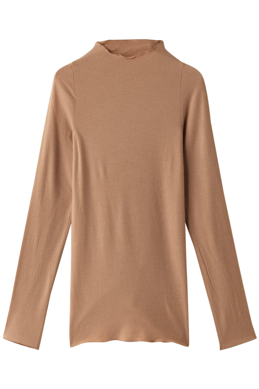 SALE 【30%OFF】 BAUME ボーメ ウールハイネックジャージープルオーバー ピンクベージュ