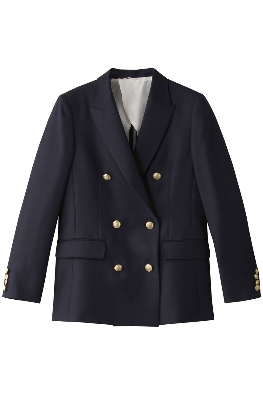 Anayi アナイ ウールオックスダブルジャケット ネイビー の通販 Elleshop エル ショップ