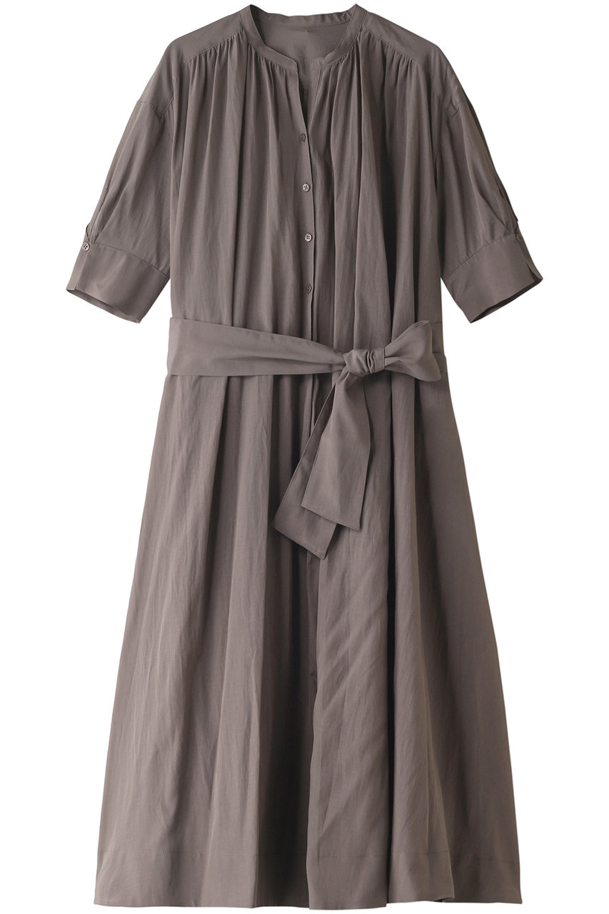 Anayi アナイ 予約販売 ライトローンスタンドカラー ワンピース モカ の通販 Elleshop エル ショップ