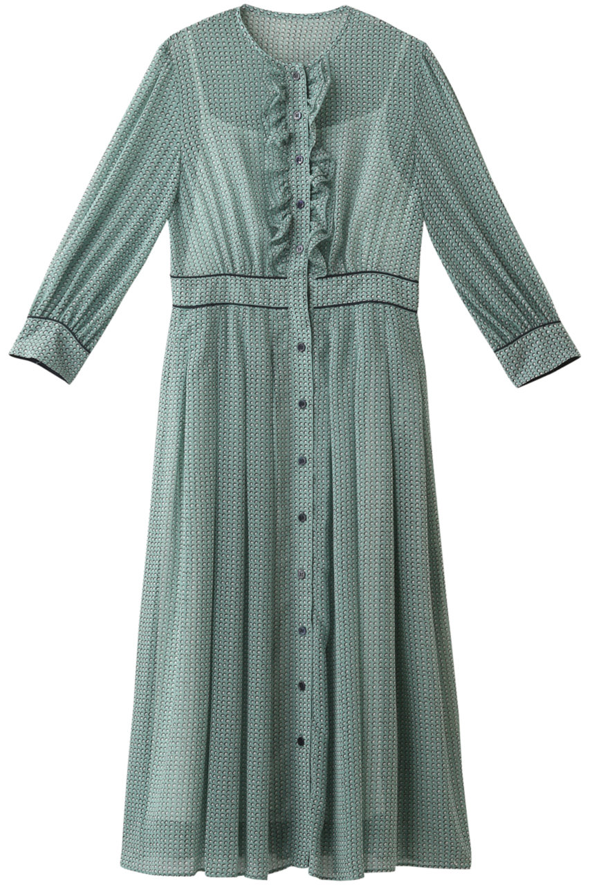 Anayi アナイ ドットプリントタックワンピース グリーン 雑記帳