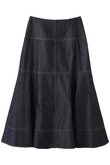 デニムチョウロングスカート