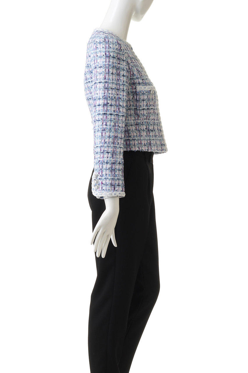 最大67 Offクーポン Anayi アナイ ブルー ツィード クルージャケット 36サイズ Www Tonna Com