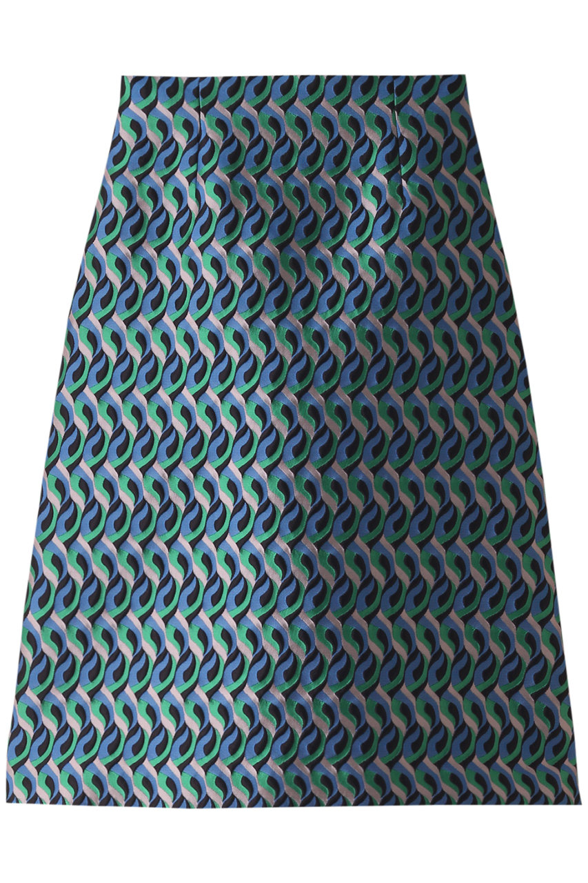 アナイ/ANAYIのジオメトリックジャガードAライン スカート(ブルー/10222711370-61-380)