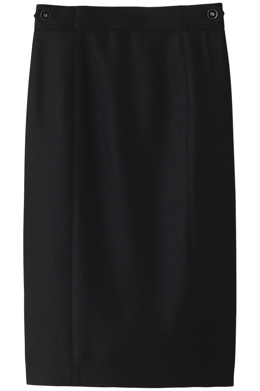 ＜ELLE SHOP＞ ANAYI リネンチョウバスケットタイトスカート (ブラック 36) アナイ ELLE SHOP
