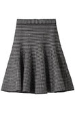 千鳥ジャガードニットフレア スカート