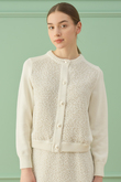 【LOVE FOR TWEED 2023】ホワイトラメツイードコンビ カーディガン