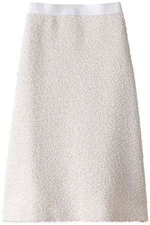 【LOVE FOR TWEED 2023】ホワイトラメツイードフレア スカート