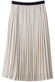 ピンドットプリントプリーツ スカート