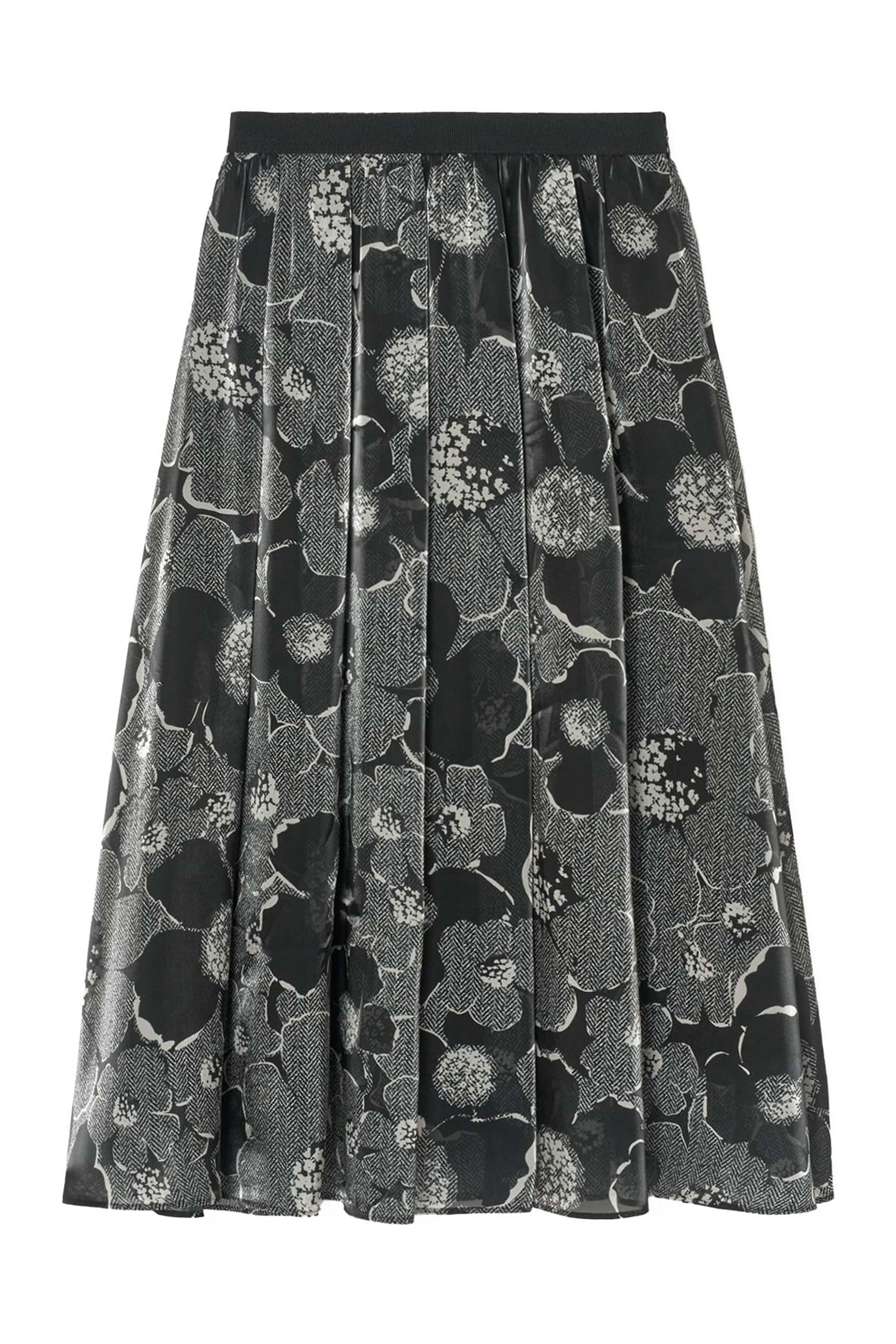 アナイ/ANAYIのヘリンボーンフラワーナローフレア スカート(ブラック/10232711290-95-380)