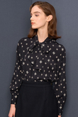 アナグラムドットプリントボウ ブラウス