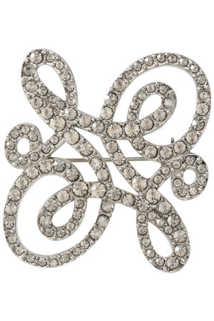 アナイ/ANAYIのロゴモチーフビジューブローチ(150500/150502)