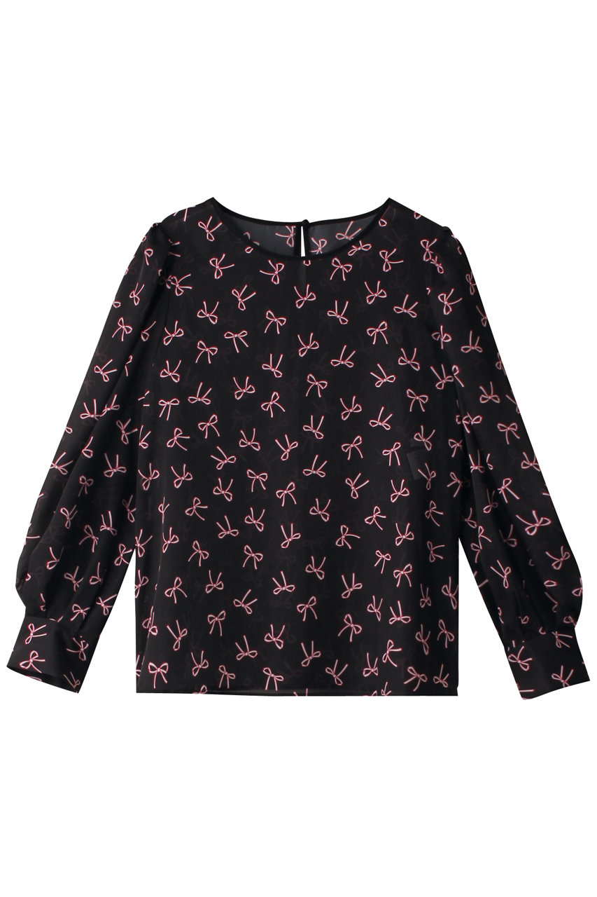 ANAYI リボンPTタックスリーブブラウス (ブラック, 38) アナイ ELLE SHOP ANAYI リボンPTタックスリーブブラウス (ブラック, 38) アナイ ELLE SHOP