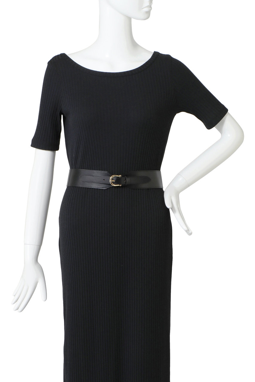 ANAYI(アナイ)｜ワイドステッチBELT/ブラック の通販｜ELLESHOP・(エル