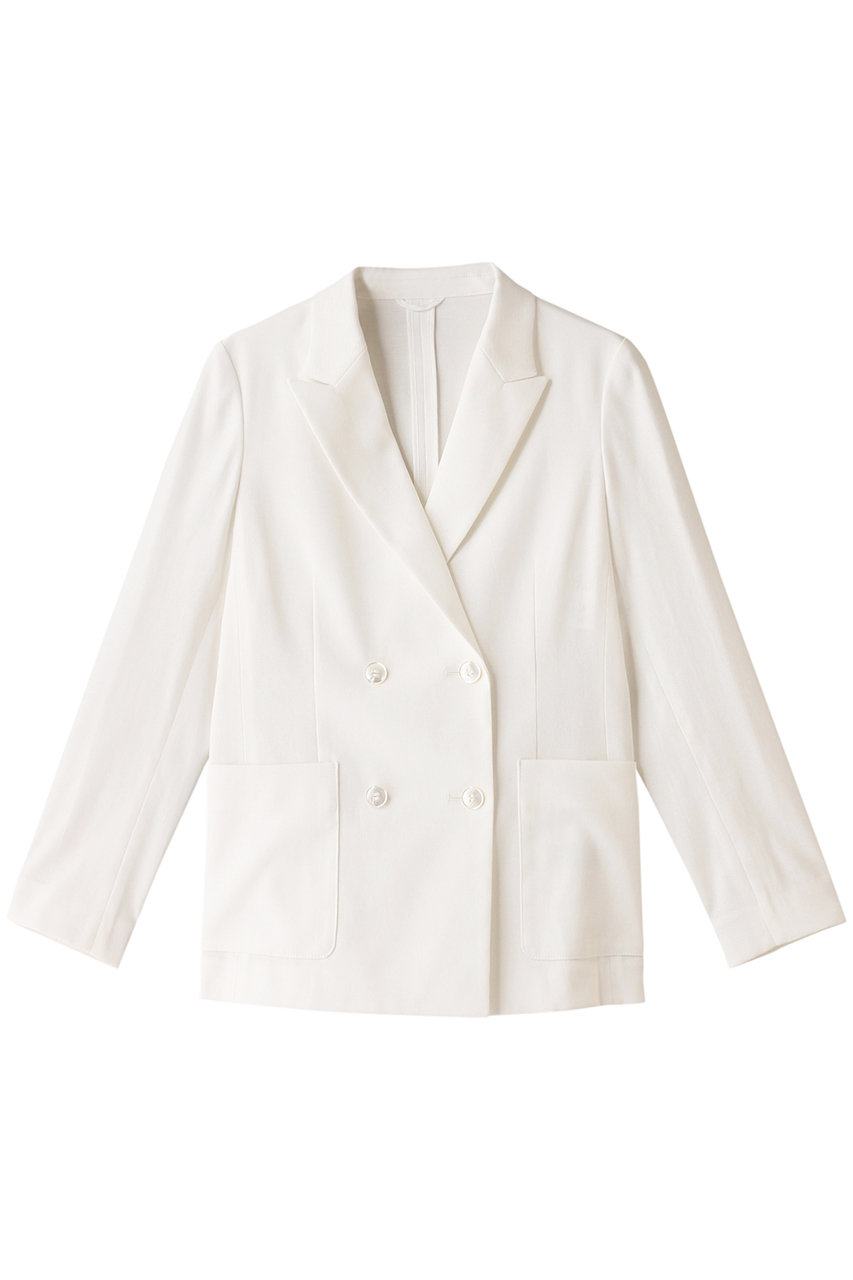 アナイ/ANAYIのカラミコットンダブルジャケット(ホワイト/10241710110-01-360)