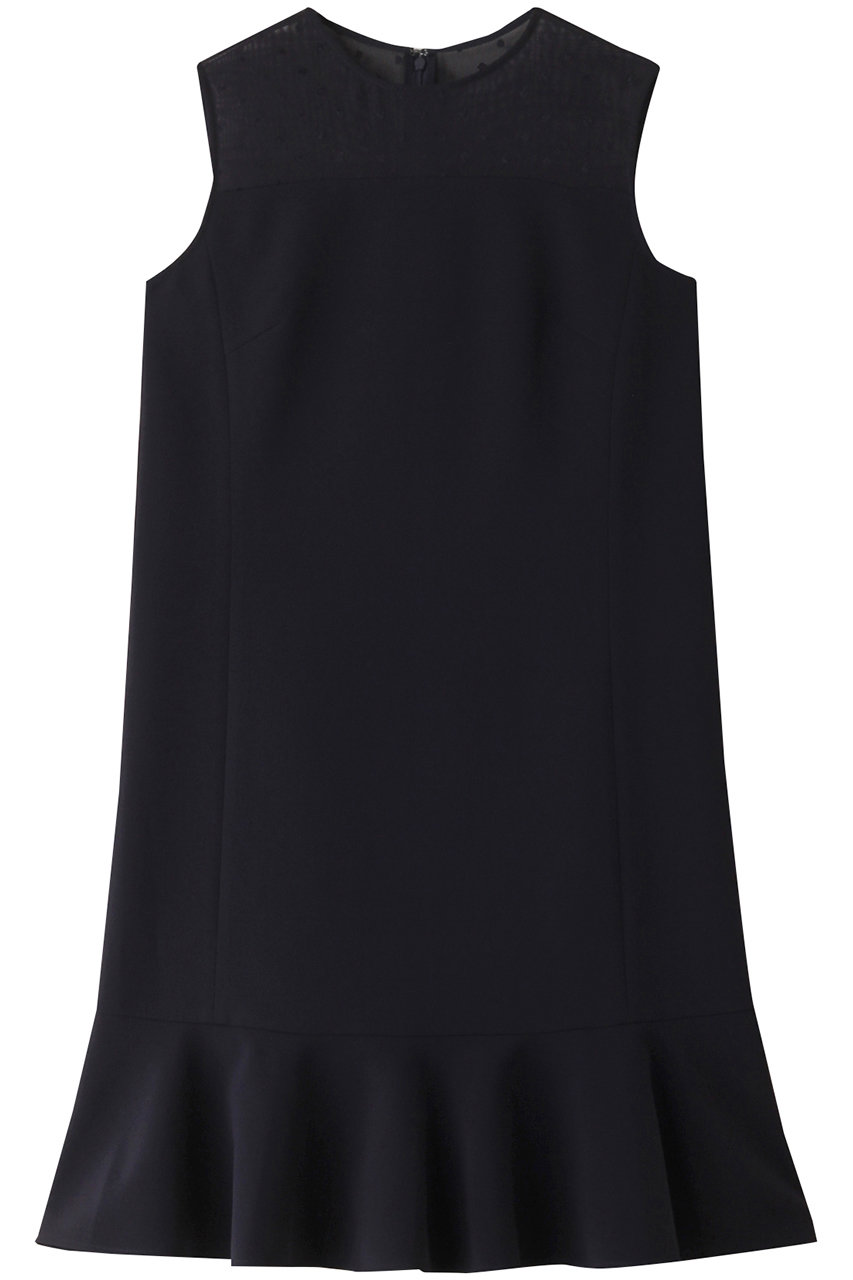 ANAYI ストレッチクロスヘムフリルワンピース (ネイビー, 36) アナイ ELLE SHOP ANAYI ストレッチクロスヘムフリルワンピース (ネイビー, 36) アナイ ELLE SHOP