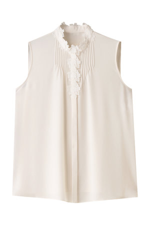 アナイ/ANAYIのジョーゼットフラワーノースリブラウス(110400/110401)