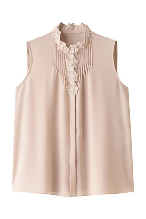 アナイ/ANAYIのジョーゼットフラワーノースリブラウス(110400/110401)