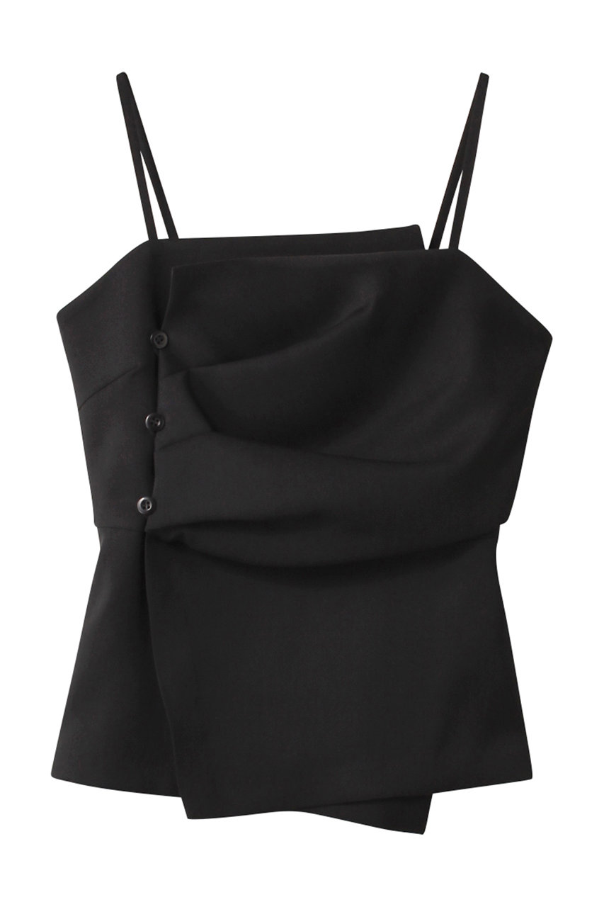 ANAYI ストレッチツイルタックキャミブラウス (ブラック, 38) アナイ ELLE SHOP ANAYI ストレッチツイルタックキャミブラウス (ブラック, 38) アナイ ELLE SHOP