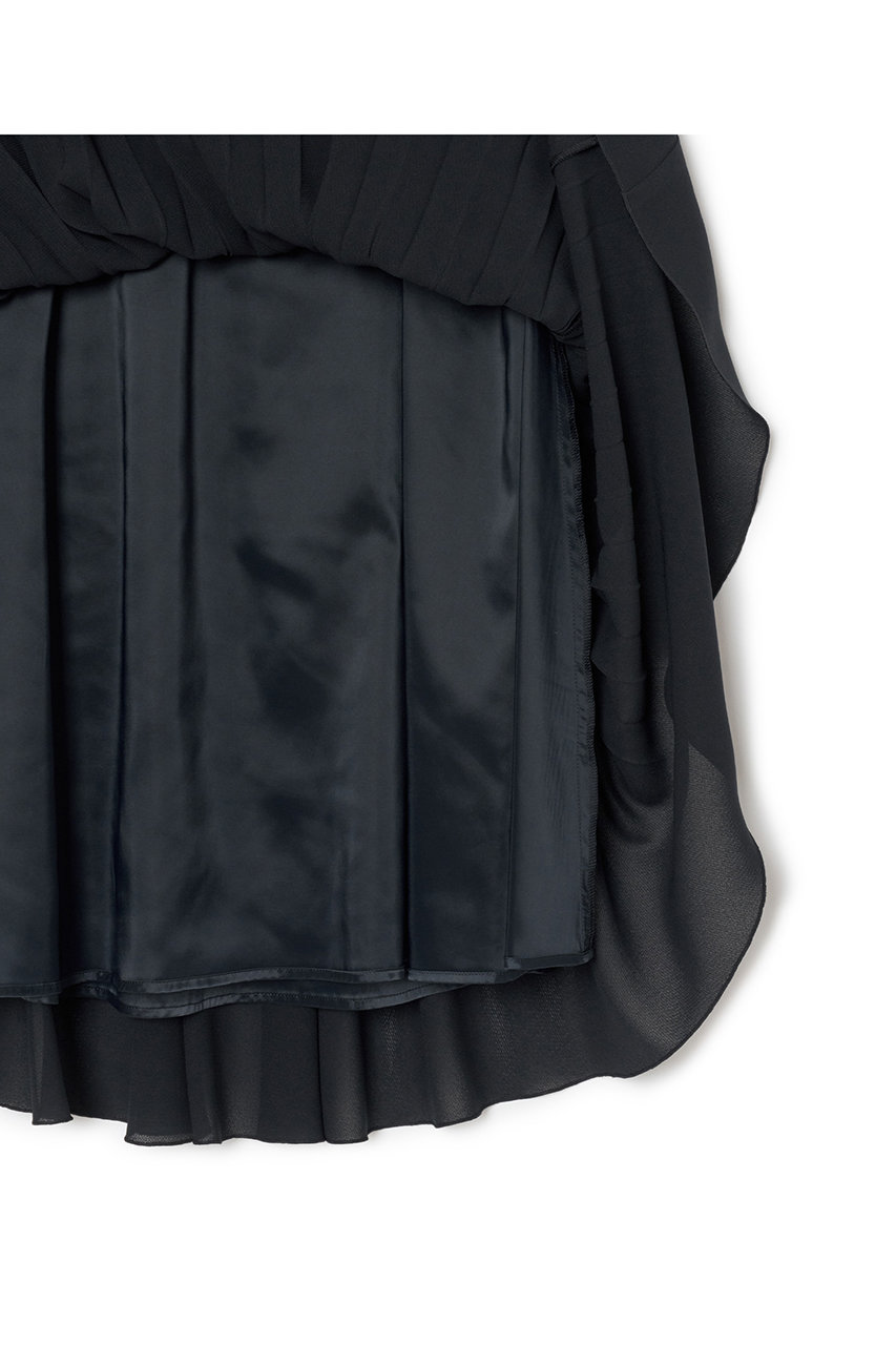 ANAYI(アナイ)｜シアードビープリーツスカート/ネイビー の通販