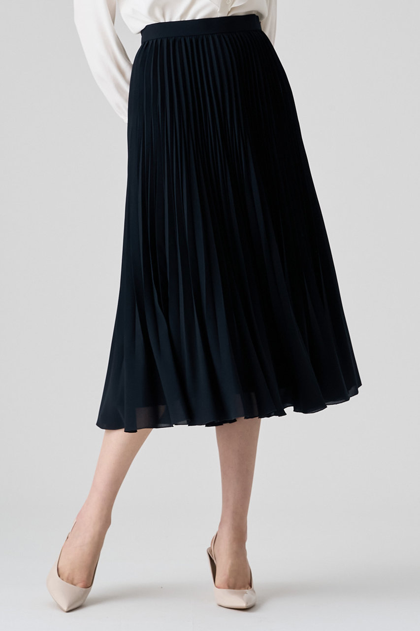 ANAYI(アナイ)｜シアードビープリーツスカート/ネイビー の通販