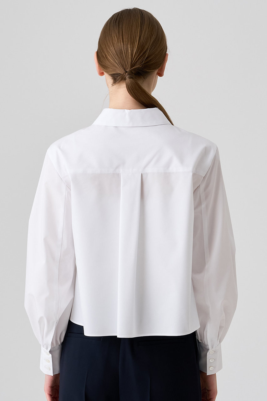 ANAYI(アナイ)｜コンパクトコットン刺繍衿ブラウス/ホワイト の通販 