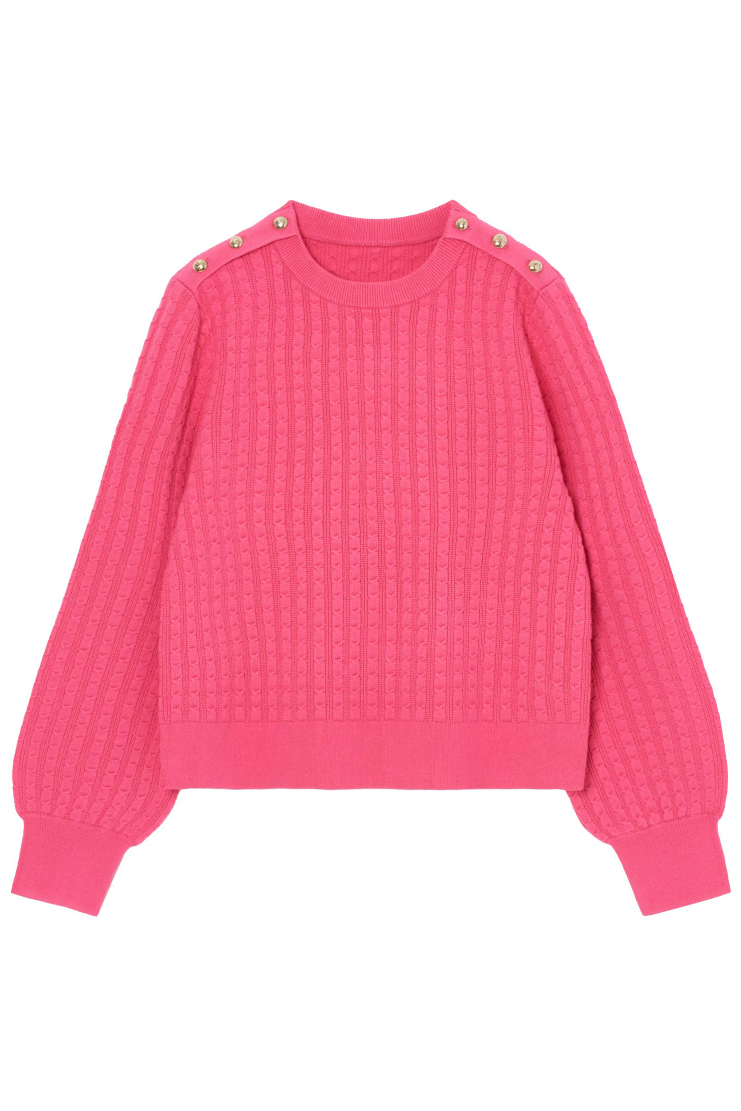 ANAYI ミニケーブルプルオーバー (ピンク, 38) アナイ ELLE SHOP ANAYI ミニケーブルプルオーバー (ピンク, 38) アナイ ELLE SHOP