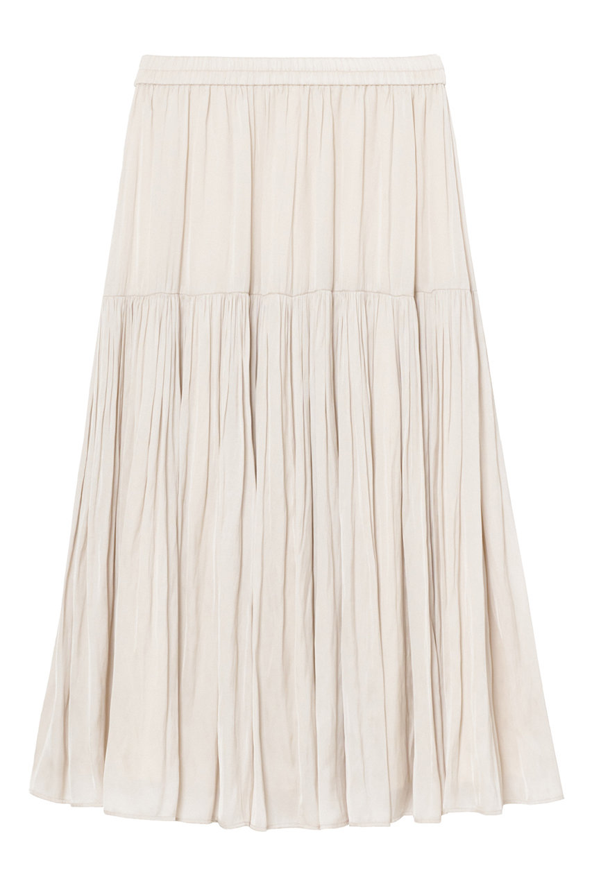 ANAYI(アナイ)｜カッセンライトサテンティアードスカート/アイボリー  