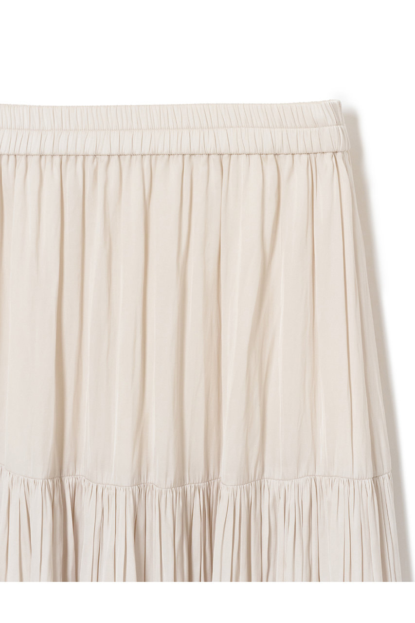 ANAYI(アナイ)｜カッセンライトサテンティアードスカート/アイボリー  