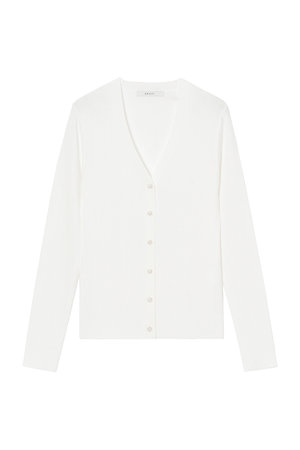 アナイ/ANAYIのアセテートポリエステルＶネック カーディガン(110300/110303)