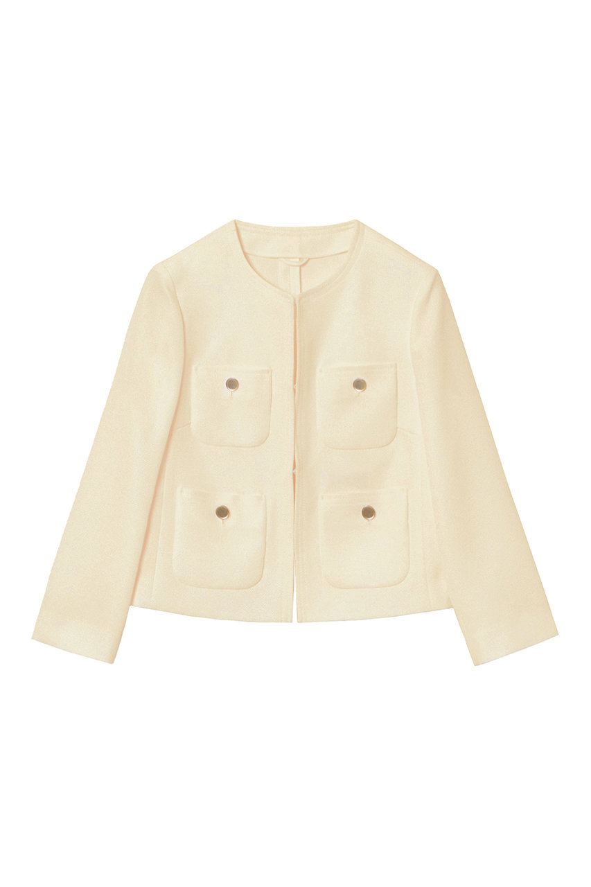 ANAYI バスケットステッチ4ポケット ジャケット (ベージュ, 38) アナイ ELLE SHOP ANAYI バスケットステッチ4ポケット ジャケット (ベージュ, 38) アナイ ELLE SHOP
