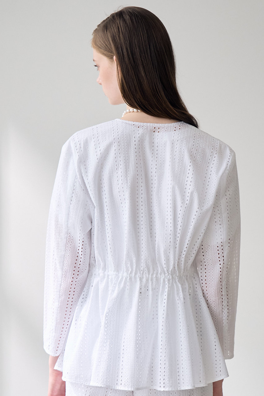 ANAYI(アナイ)｜レース刺繍ストリング ジャケット/ホワイト の