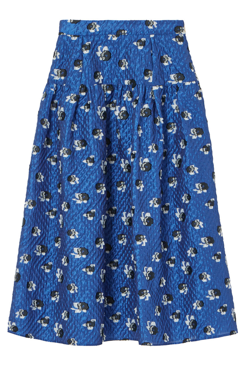 アナイ/ANAYIのフラワージャガードタックギャザー スカート(ブルー/10242711140-61-380)