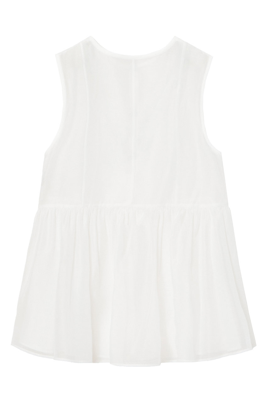 新品タグ付き　ANAYI　アナイ　オーガンペプラムギャザージレ　ネイビー　36 セール】 オーガンペプラムギャザージレ （ベスト）｜ANAYI / アナイ