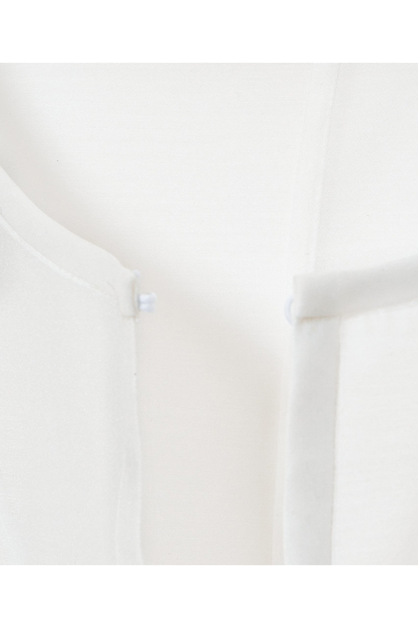 ANAYI(アナイ)｜オーガンペプラムギャザージレ/ホワイト の通販